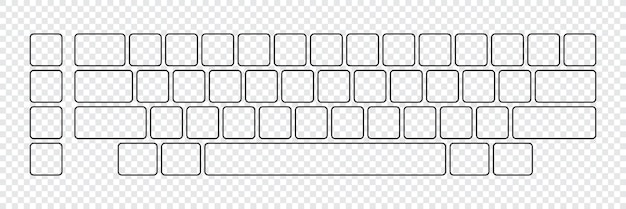 Vector computer keyboard button layout template for graphic use modern computer keyboard vector illustration