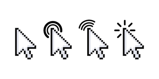 Vector computer mouse click cursor click arrow pointer cursor