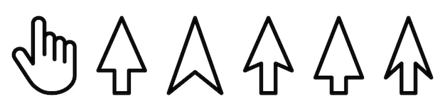 Vector computer mouse click cursor gray arrow icons set and loading icons cursor icon vector illustration
