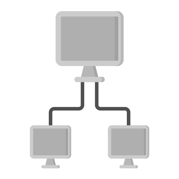 Vector computer networking icon vector image can be used for cloud computing