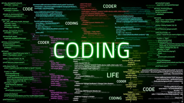 Vector computer programming coding background