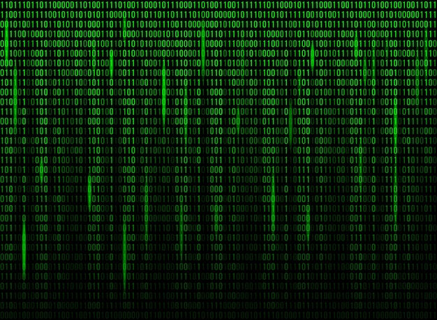 Vector computer screen binary data code