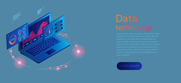 Vector computer screens modern infographic 3d