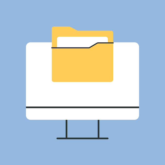 Vector a computer work the icon blue background programming write code code programmer working with