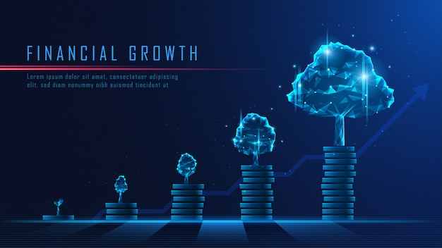 Vector concept art of financial growth