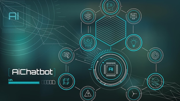 Vector conceptual technology with chatbot with artificial intelligence