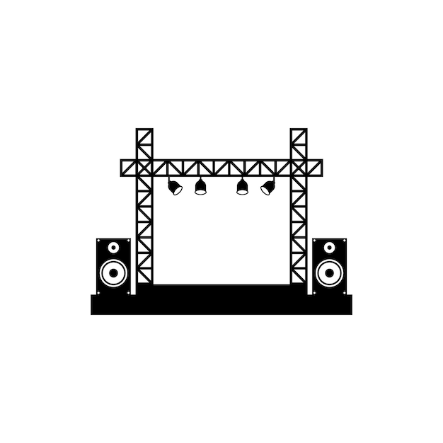 Vector concert stage icon vector
