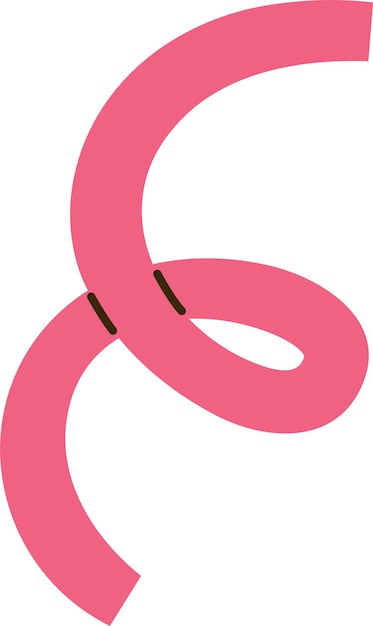 Vector confetti curved stripe