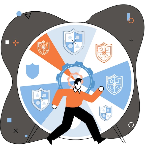 Vector confidence concept person stands has private conversation metaphor confidential communication vector set