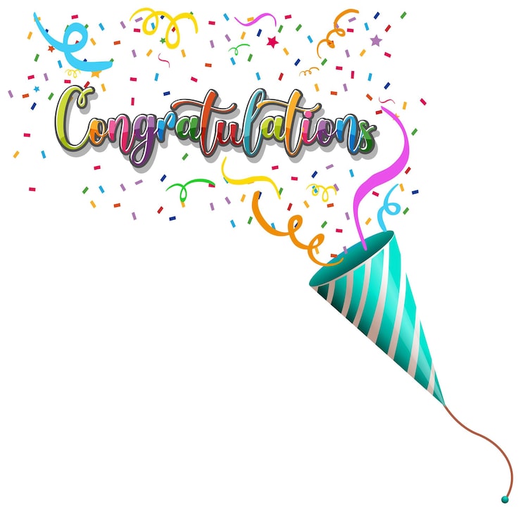 Vector congratulations text graphics for celebrating special occasions