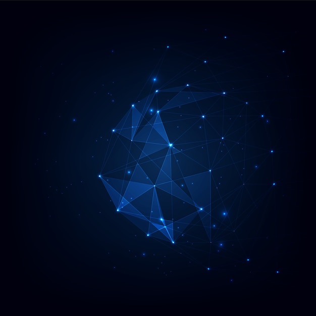 Vector connected polygons plexus vector background, connected polygons plexus backgrounddata visualization. vector illustration