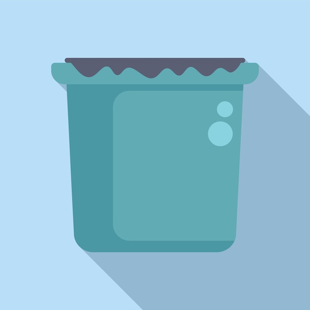 Vector container with bag for trash icon flat vector ecological element