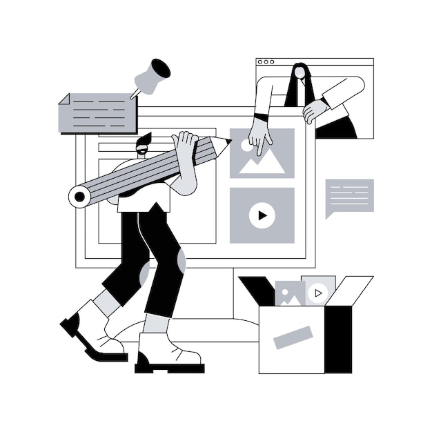 Vector content creation abstract concept vector illustration