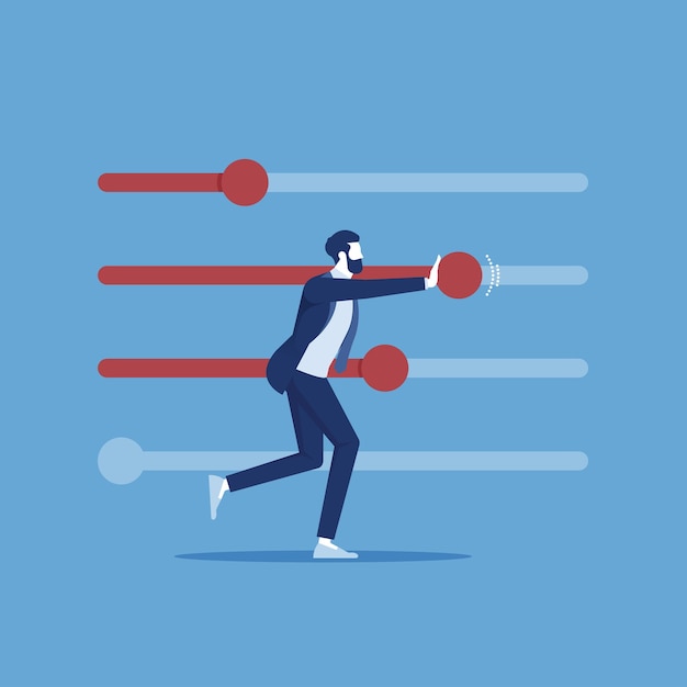Vector control interface element with filter sliders or controls quality setting concept
