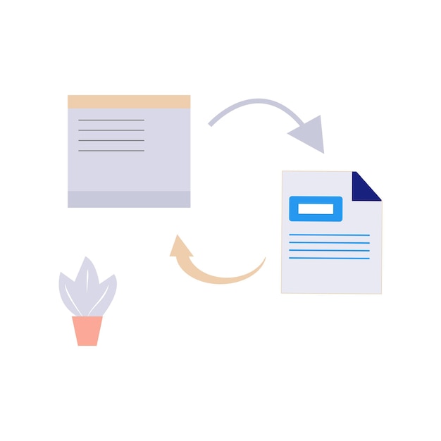 Vector converting a text file into a document file