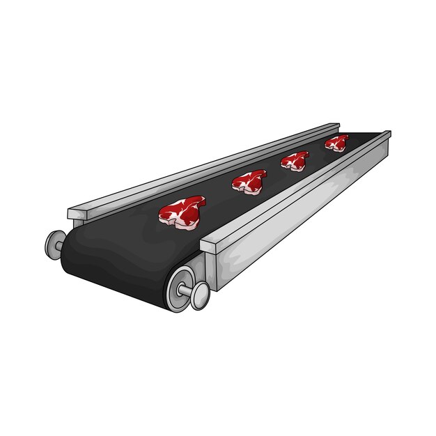 Vector conveyor illustration
