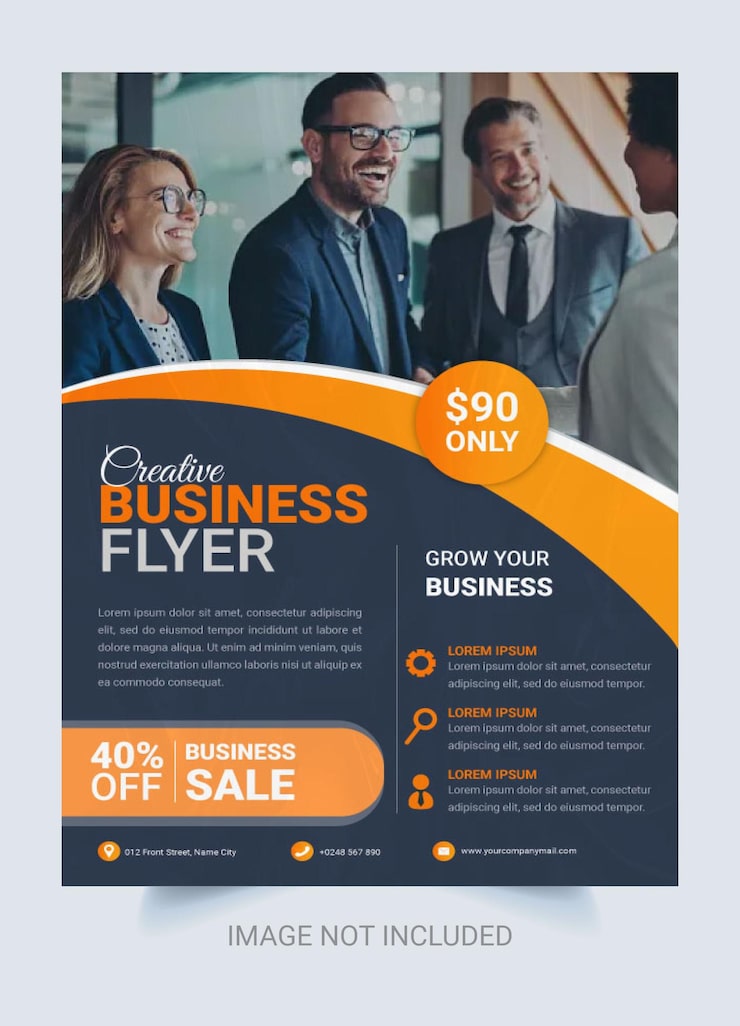 Vector corporate business flyer design template