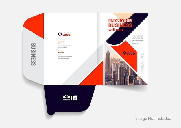 Vector corporate business presentation folder design template