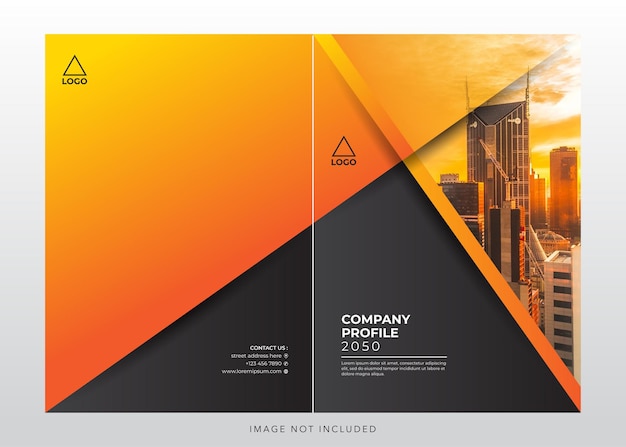 Vector corporate company profile design cover