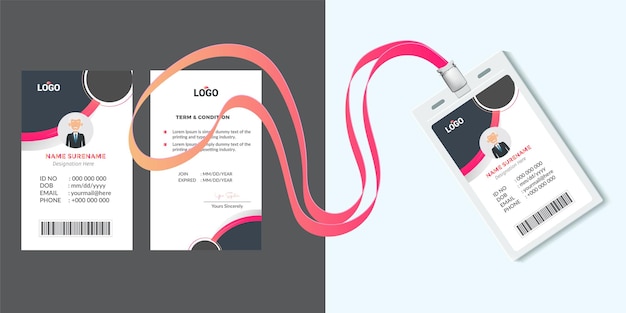Vector corporate id card design template