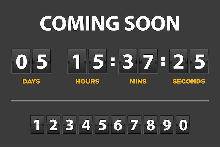 Countdown flip timer Flip clock days hours and minutes counter flipclock counting display Date timer retro display