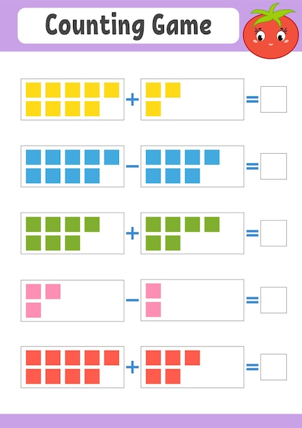 Vector counting game for children.
