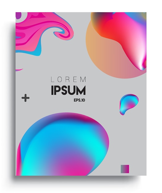 Vector cover design template with abstract and colorful background