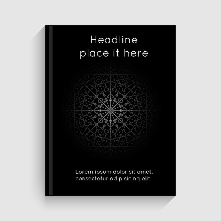 Vector cover with circles and lines black cover network cover globe annual report modern abstract brochure vector illustration