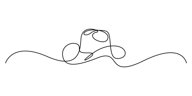 Vector cowboy hat line art