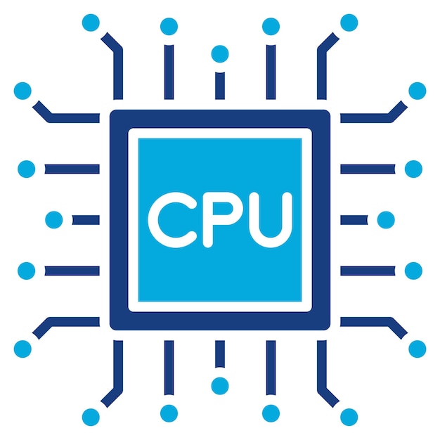 Vector cpu icon vector image can be used for computer science