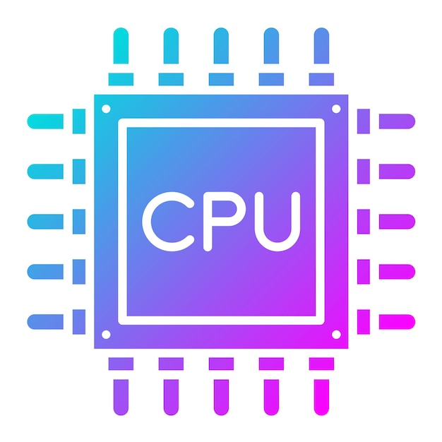 Vector cpu vector icon can be used for computer and hardware iconset