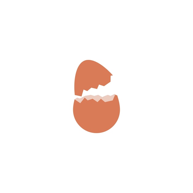 Vector cracked egg icon vector illustration design template web