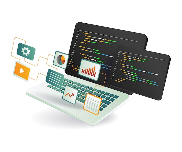 Vector creating application networks with programming languages