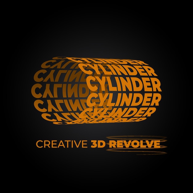 Vector creative 3d revolve artwork