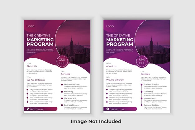 Vector creative business flyer design or brochure cover template