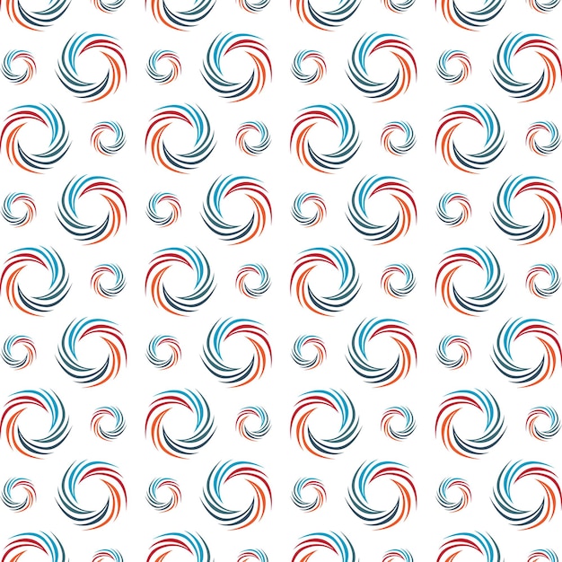 Vector creative circle design colorful seamless pattern in white illustration background