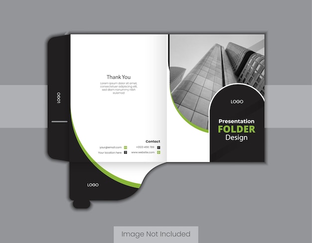 Vector creative and clean file folder design template