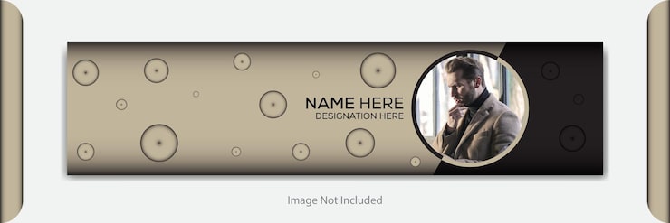 Vector creative and clean social media banner for use personal with name designation