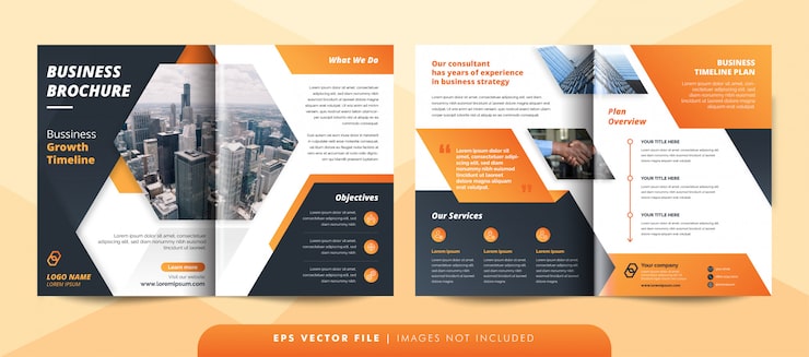 Vector creative corporate business brochure template.