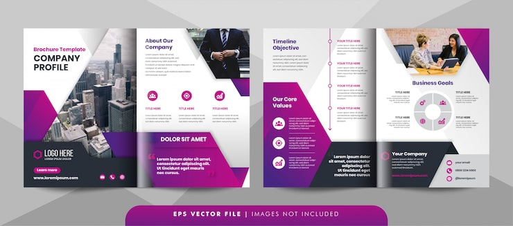 Vector creative corporate business brochure template.