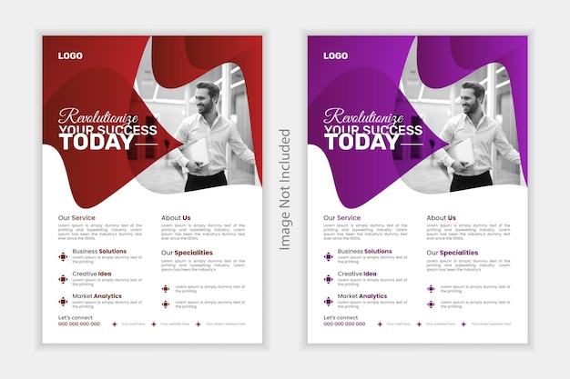 Vector creative corporate business flyer template design