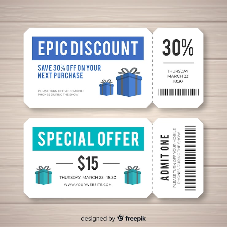 Vector creative coupon template for sales