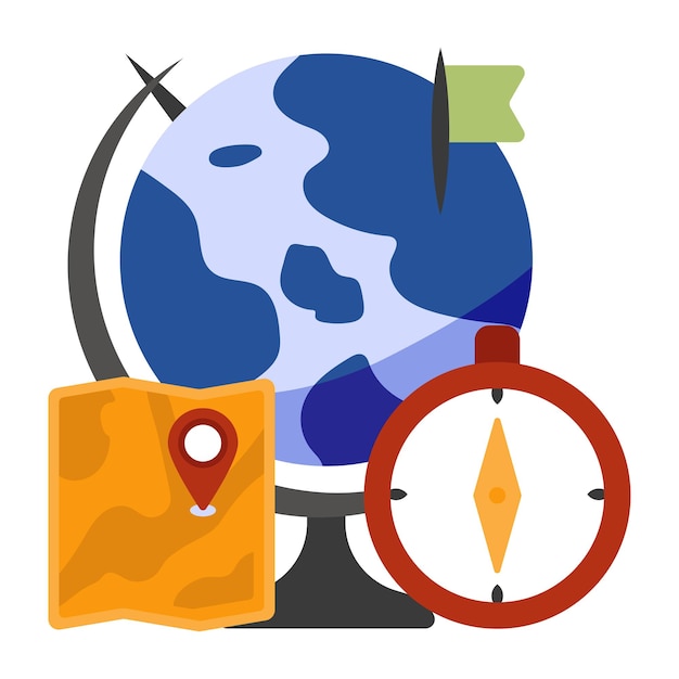 Vector a creative design icon of table globe