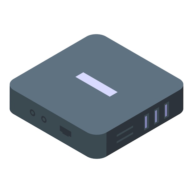 Vector creative device icon isometric vector internet tv remote video