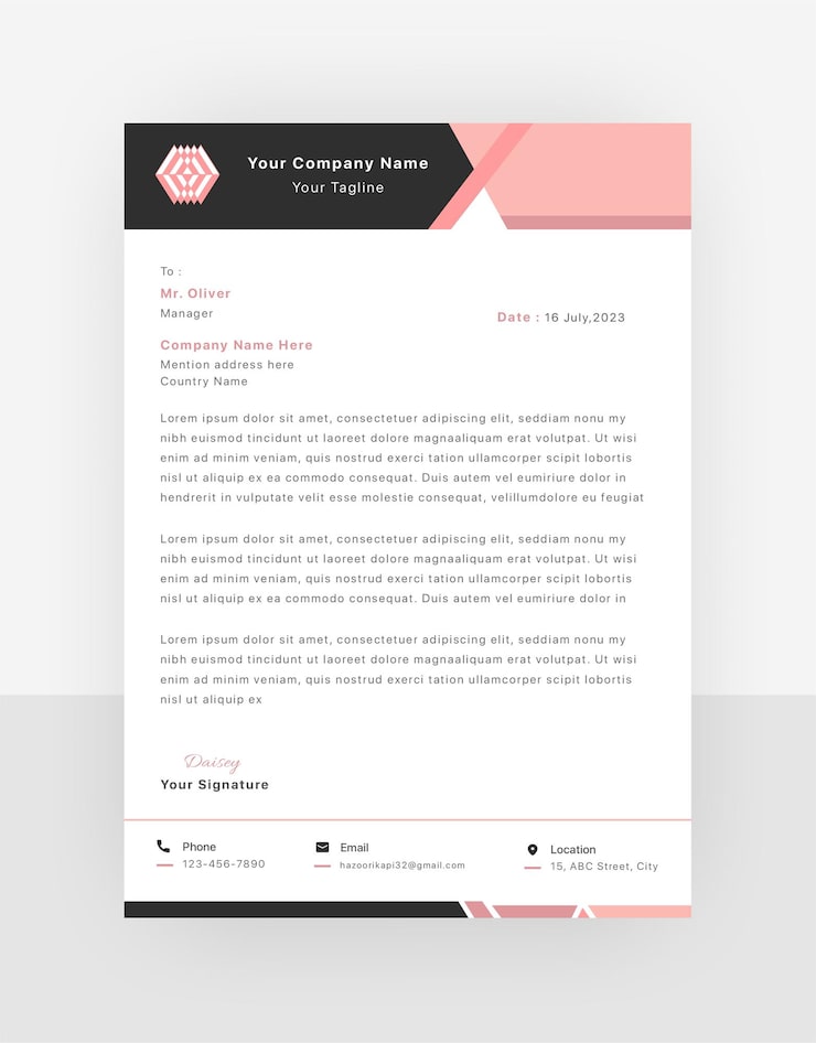 Vector creative letterhead design template vector