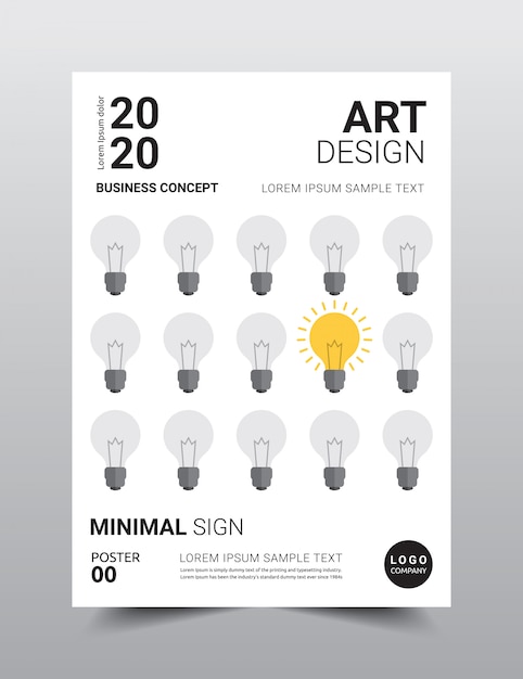 Vector creative minimal design poster template.