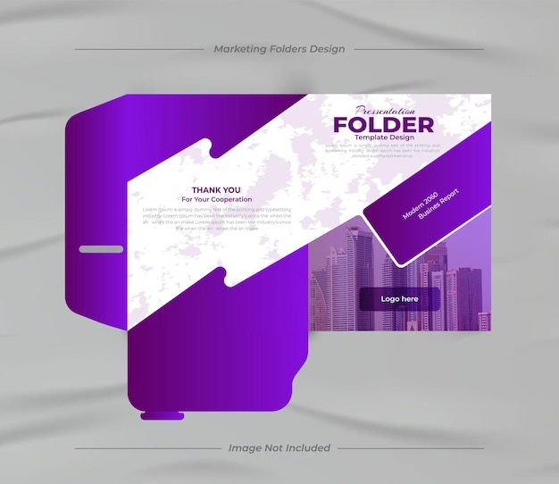 Vector creative and modern business presentation marketing folder design template