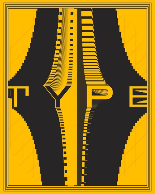 Vector creative optical illusion type art poster with spiral movement