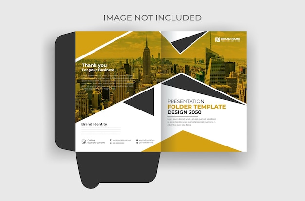 Vector creative presentation folder design template premium vector