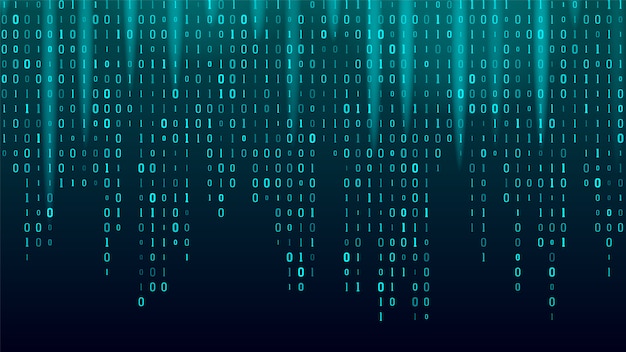 Vector creative stream of binary code algorithm